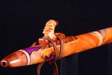 Pernambuco Burl Native American Flute, Minor, Low E-4, #I22F